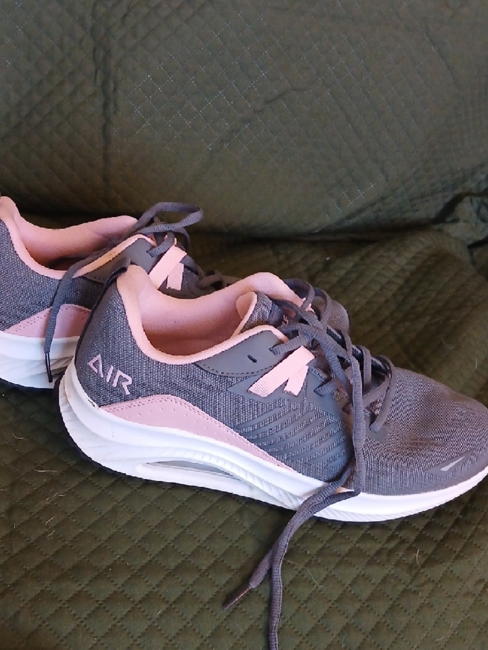 Women’s Lightweight Pink and Gray Sneakers - Picture 2 of 14